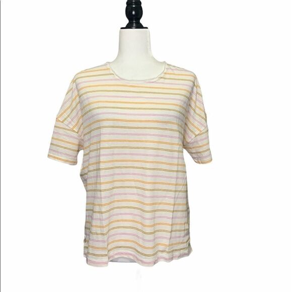 🆕 Madewell Stripes Boxy Cotton / Linen Shirt - Picture 1 of 7